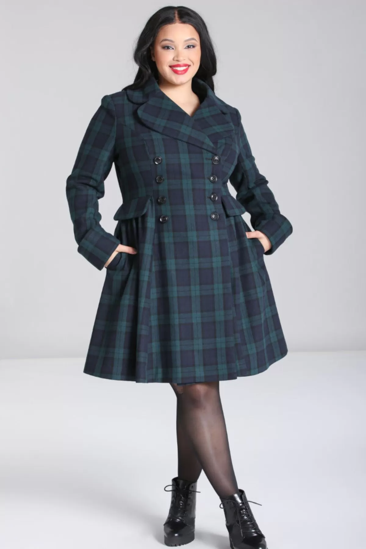 Coats*Hell Bunny Alessandra Coat Green