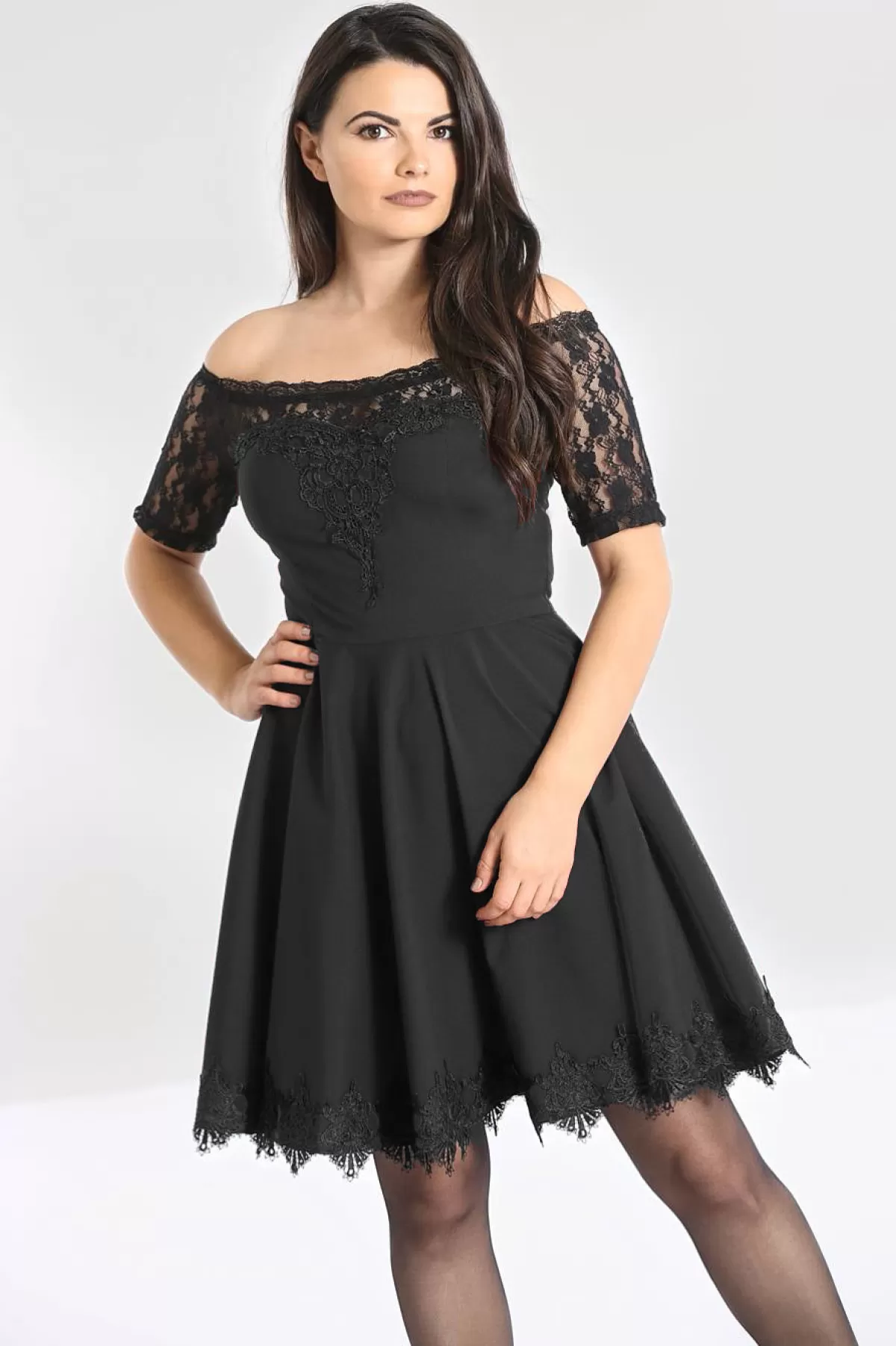 Mini Dresses*Hell Bunny Amara Mini Dress Black