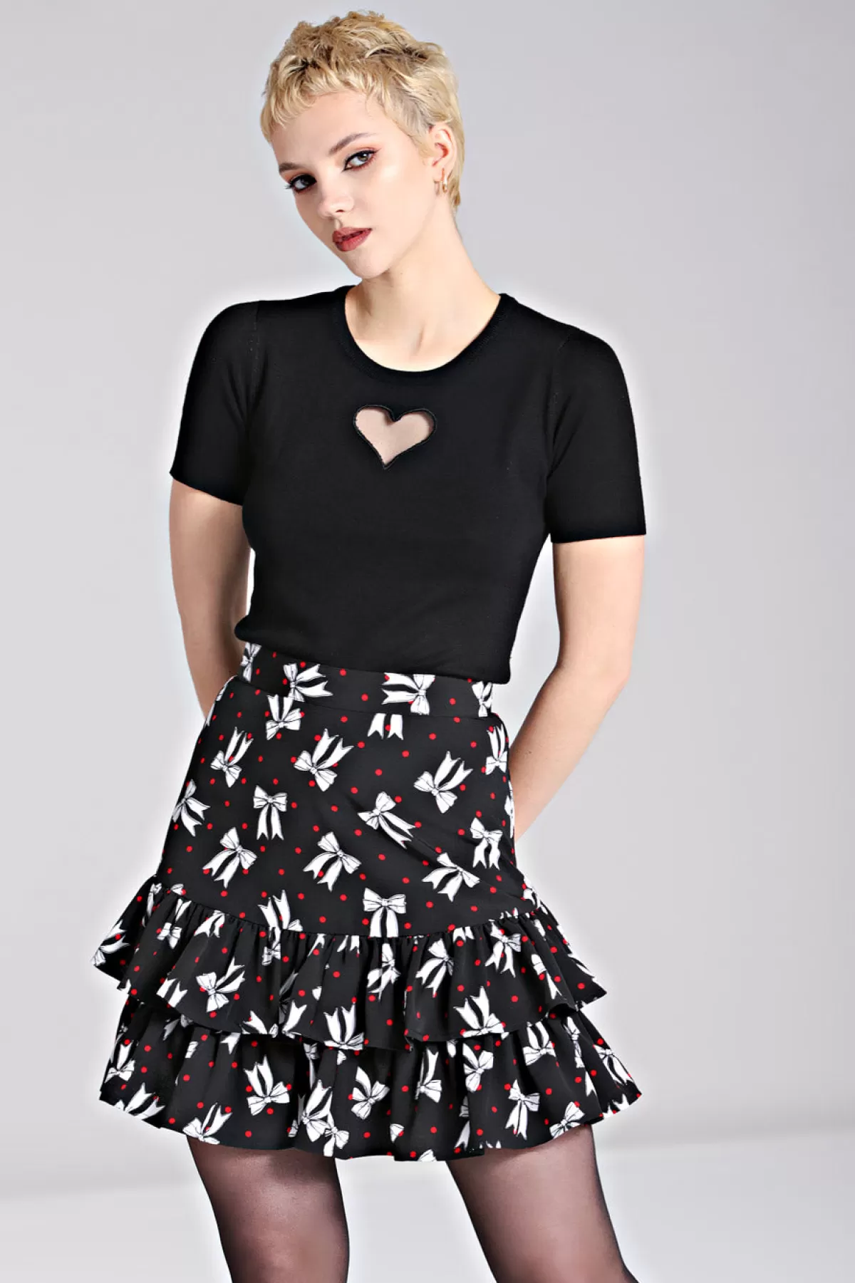 Mini Skirts*Hell Bunny Bobbie Skirt Black