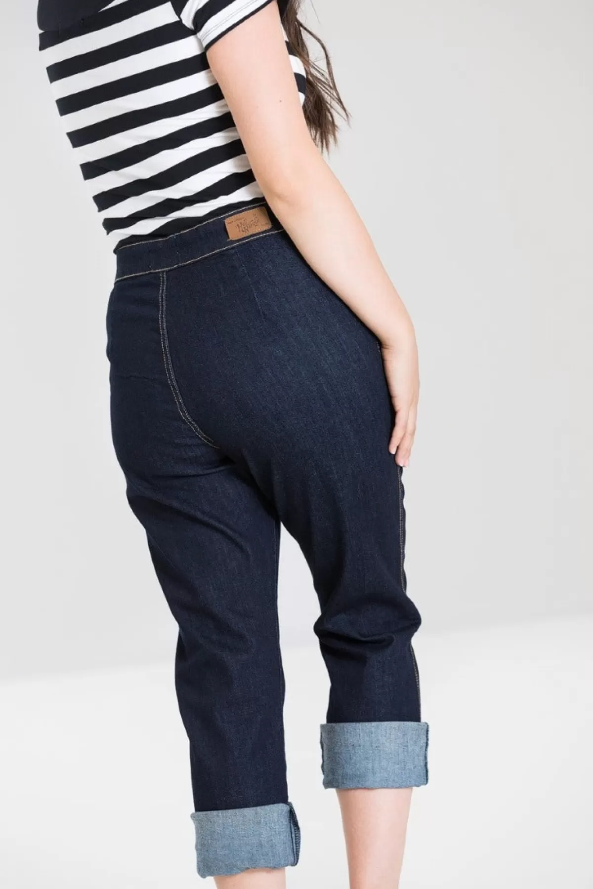 Capris*Hell Bunny Charlie Denim Capris Navy