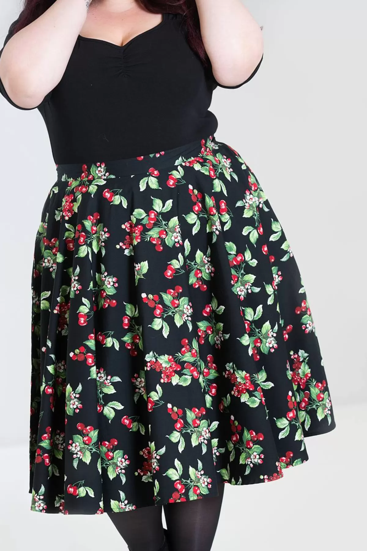 Midi Skirts*Hell Bunny Cherie 50'S Skirt Black