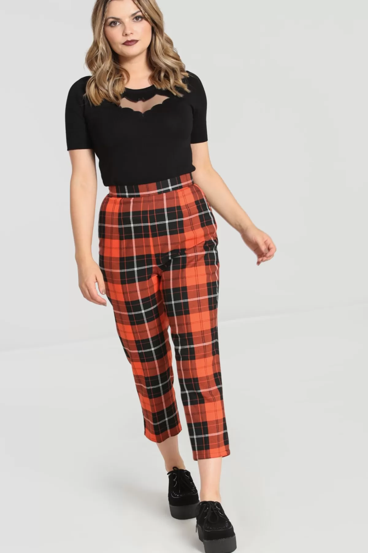 Trousers*Hell Bunny Clementine Trousers Orange