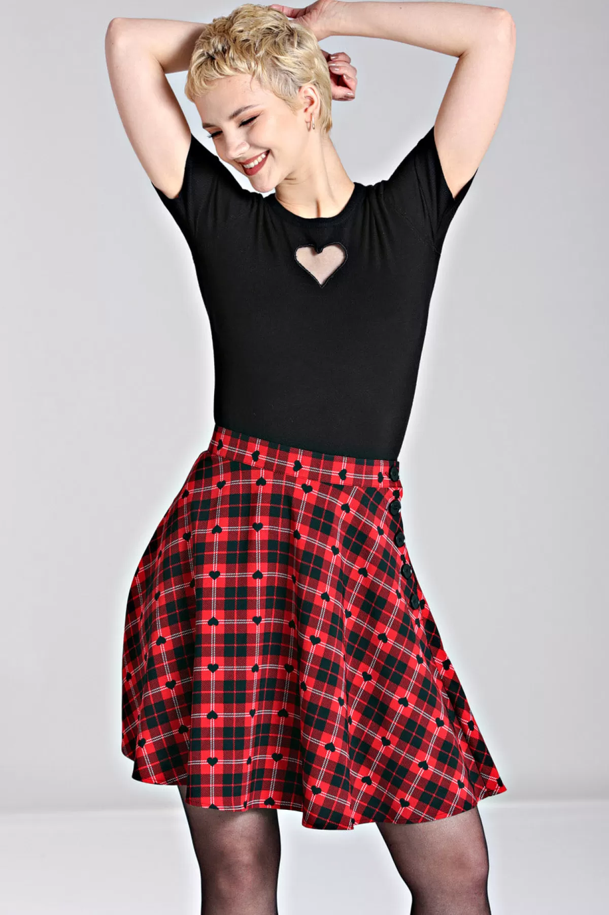 Mini Skirts*Hell Bunny Date Night Skirt Red