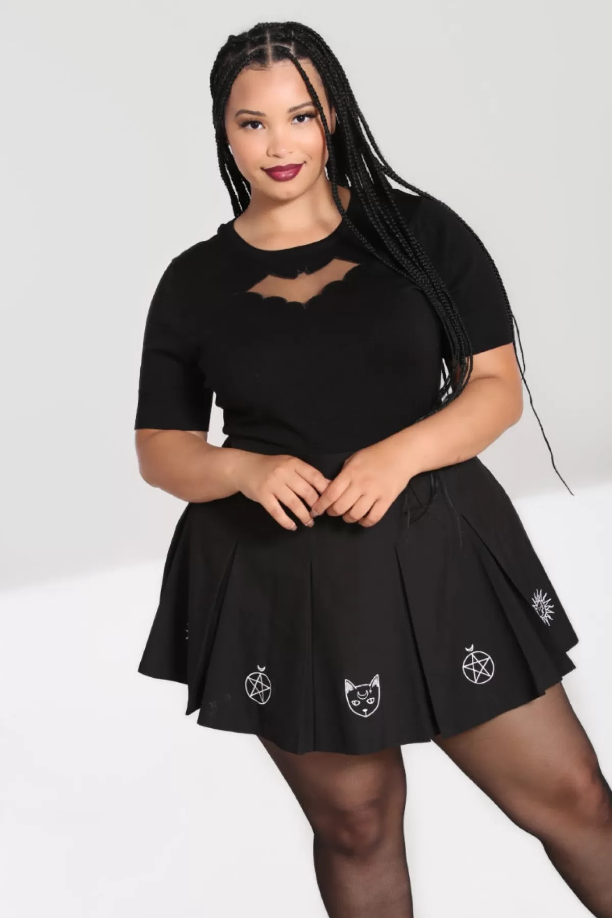 Mini Skirts*Hell Bunny Dawn Mini Skirt Black