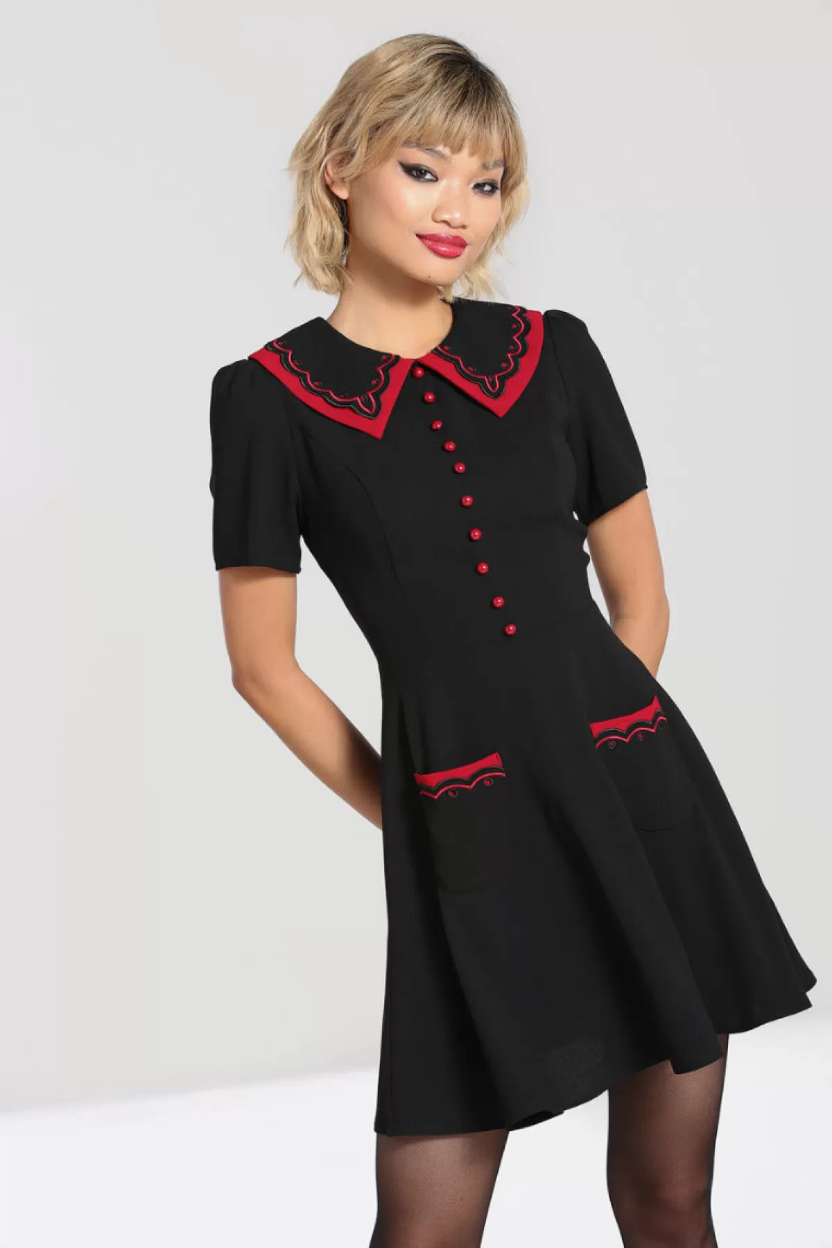 Mini Dresses*Hell Bunny Emma Mini Dress Black