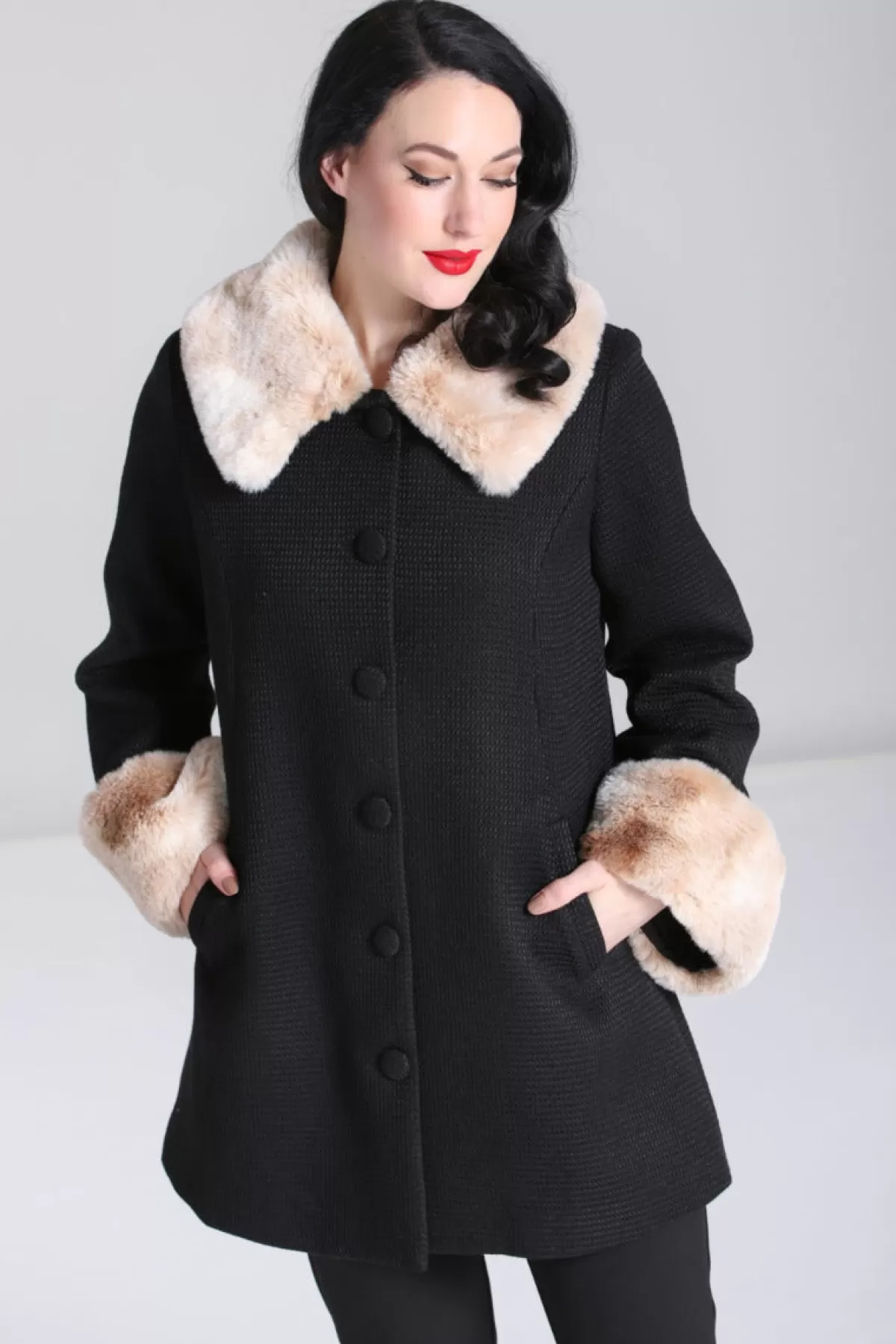 Coats*Hell Bunny Faustine Coat Black