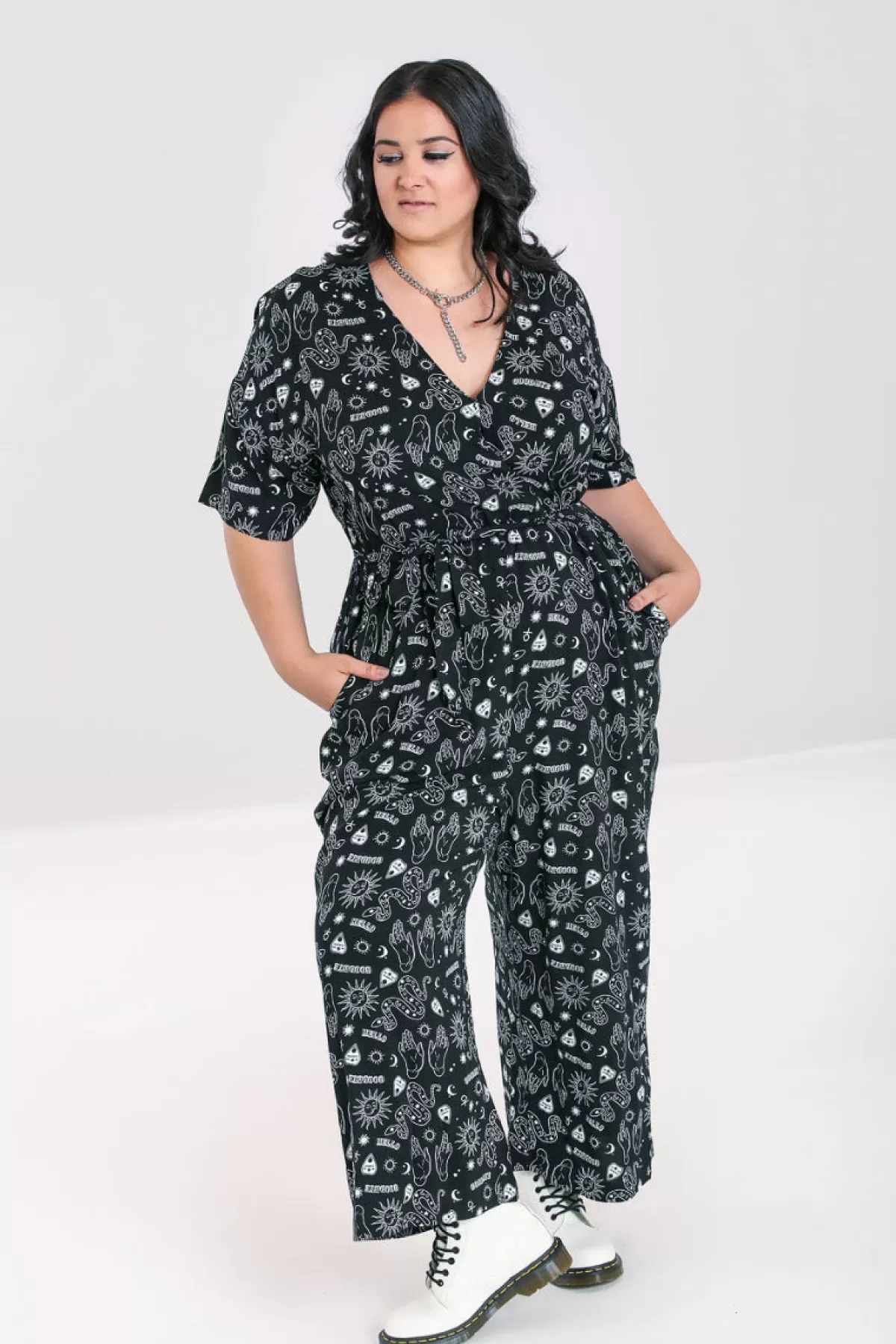 Jumpsuits & Playsuits*Hell Bunny Hello Goodbye Jumpsuit Black