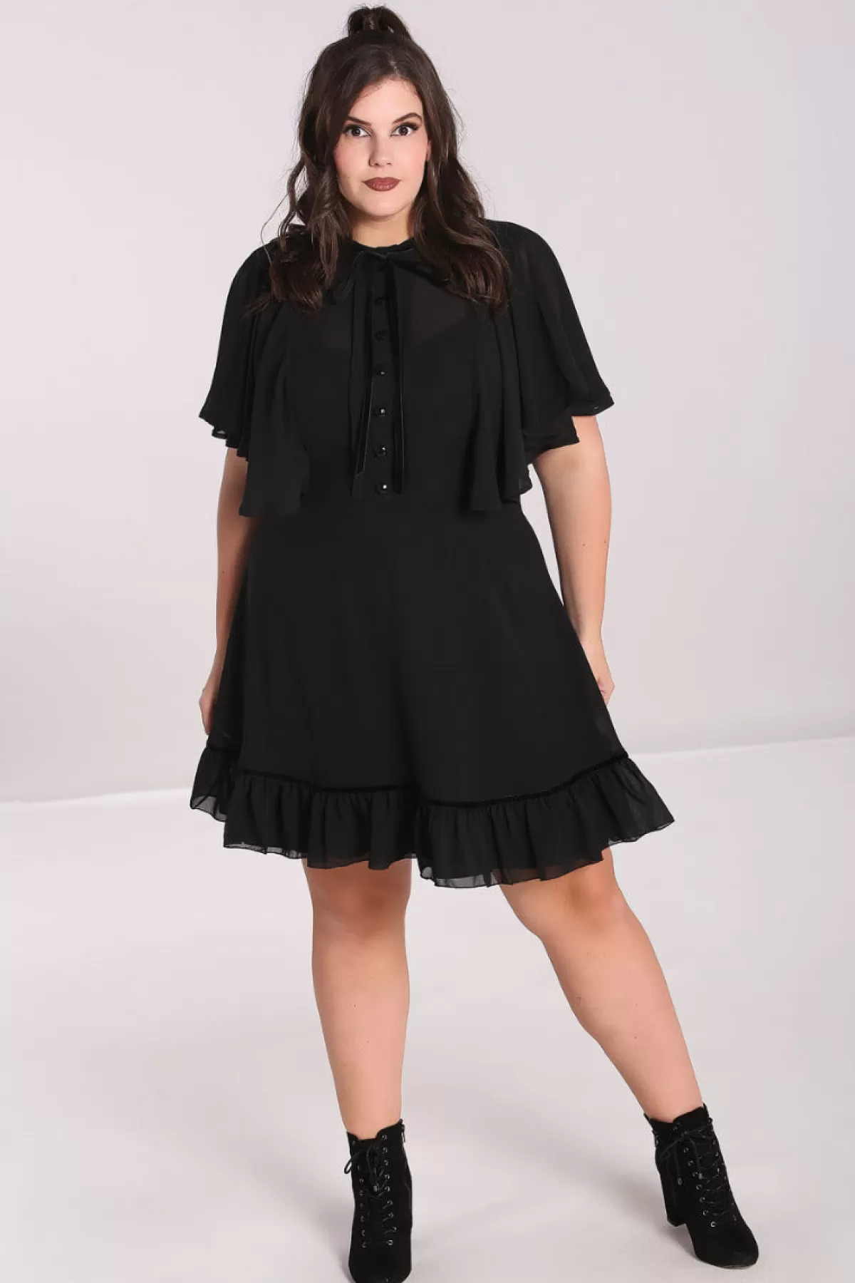 Mini Dresses*Hell Bunny Imperia Dress Black