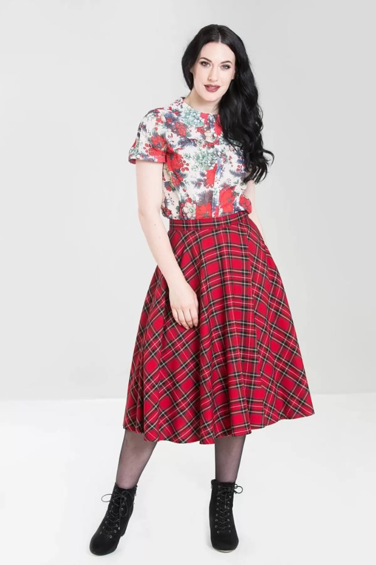 Midi Skirts*Hell Bunny Irvine 50'S Skirt Red