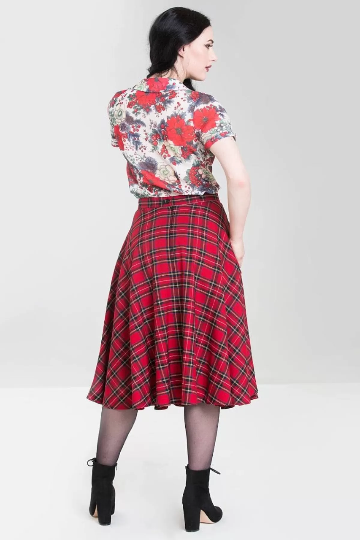 Midi Skirts*Hell Bunny Irvine 50'S Skirt Red