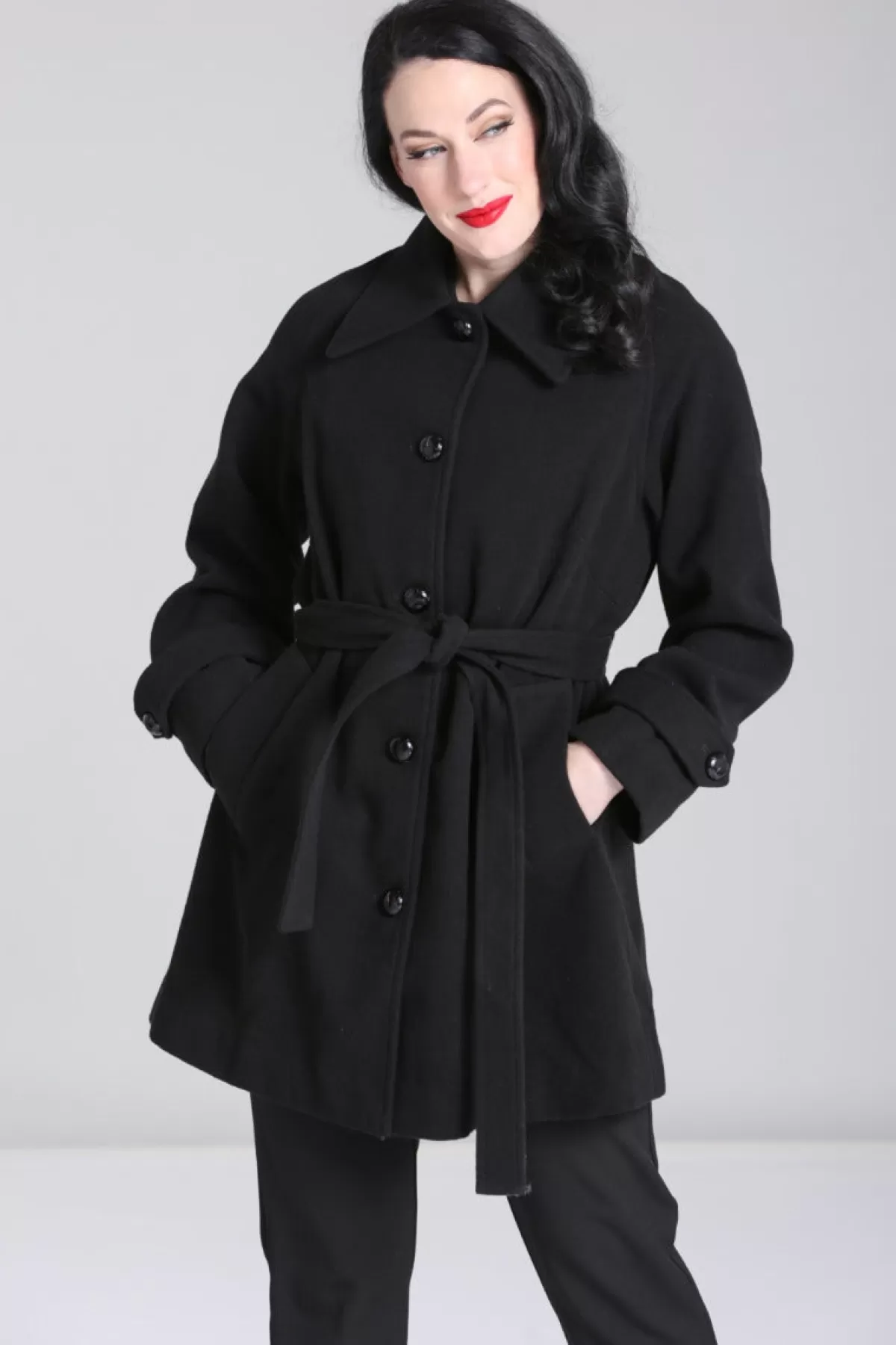 Coats*Hell Bunny Juliette Coat Black