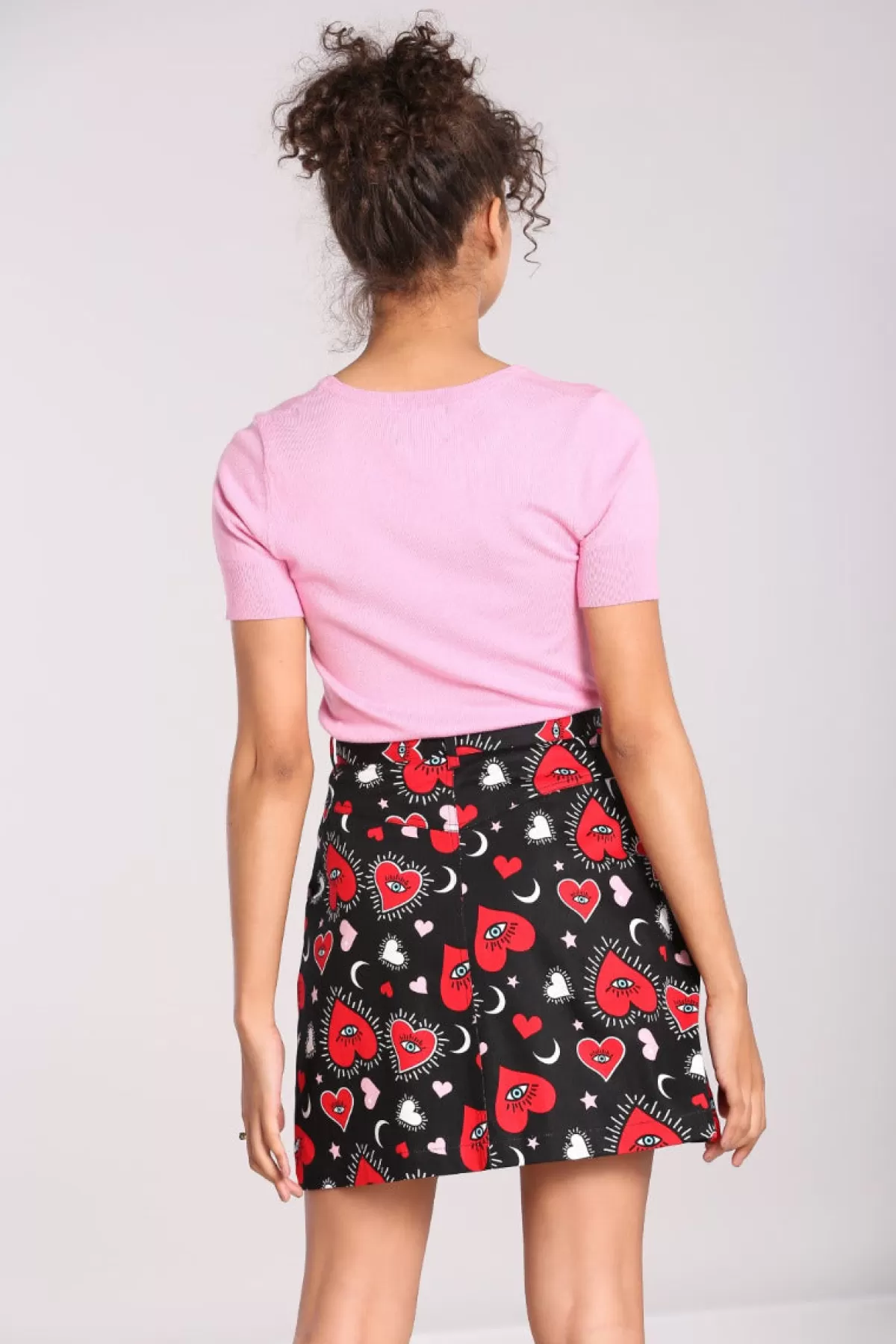 Mini Skirts*Hell Bunny Kate Heart Skirt Black