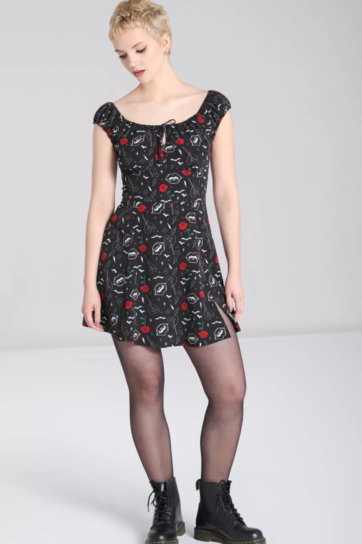 Mini Dresses*Hell Bunny Lilith Mini Dress Black