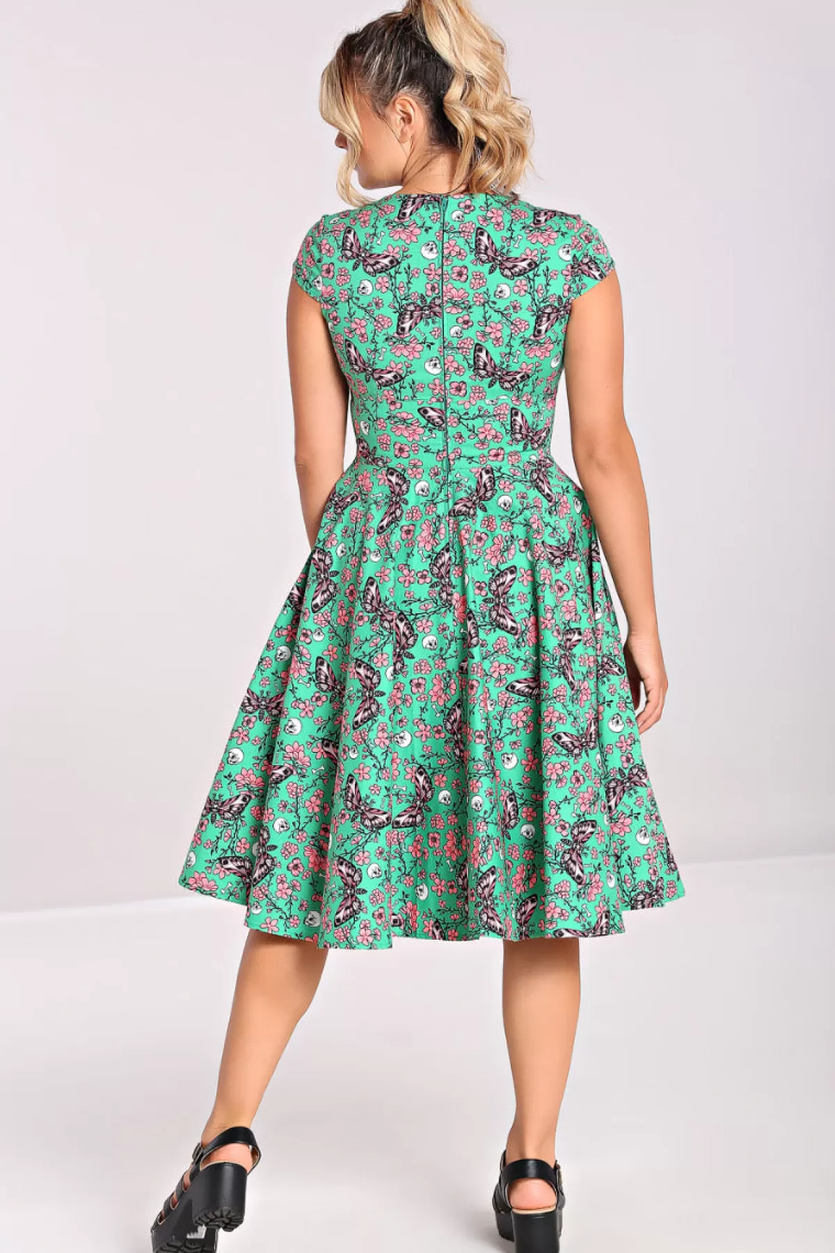 Midi Dresses*Hell Bunny Madilynn 50'S Dress Green