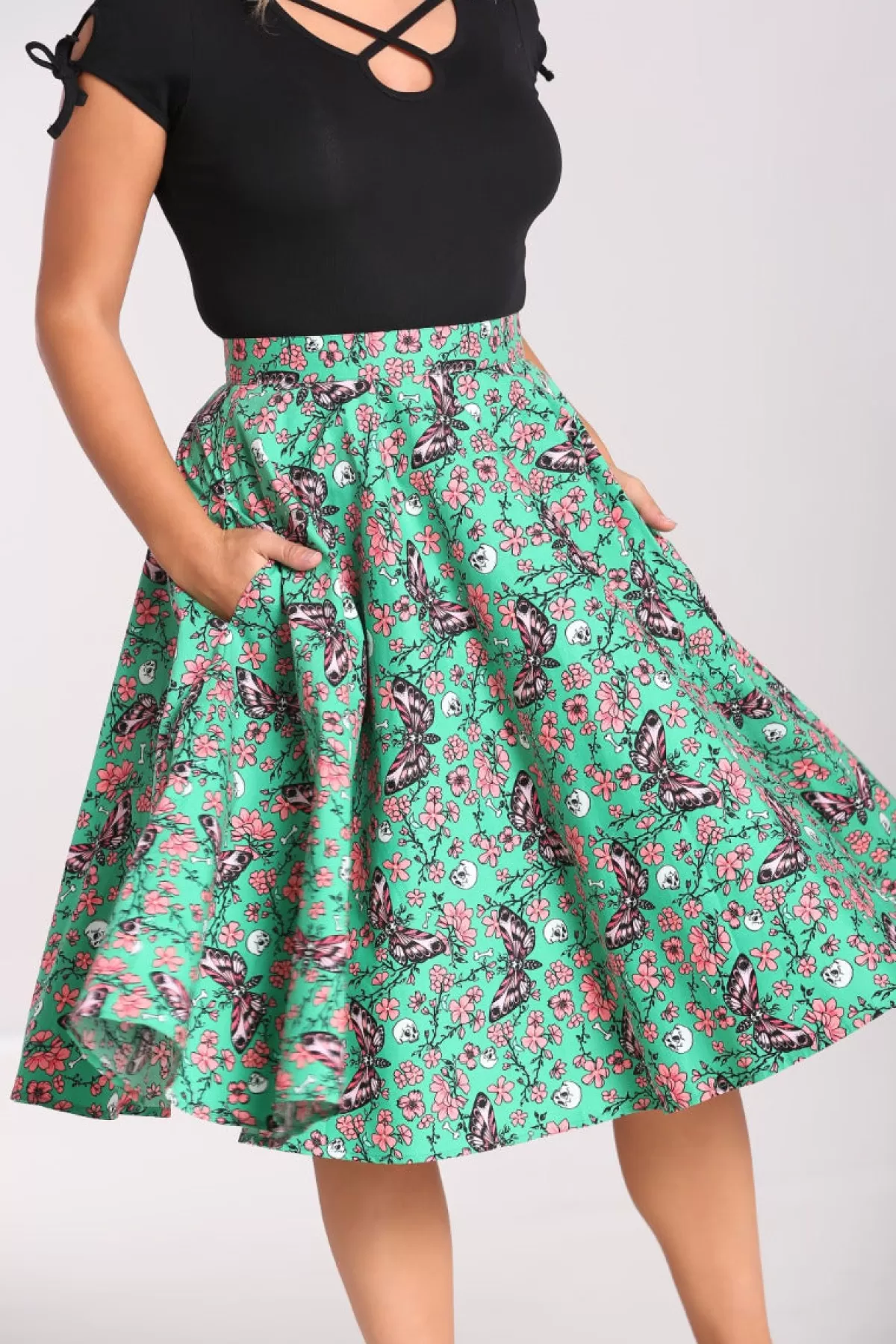 Midi Skirts*Hell Bunny Madilynn 50'S Skirt Green