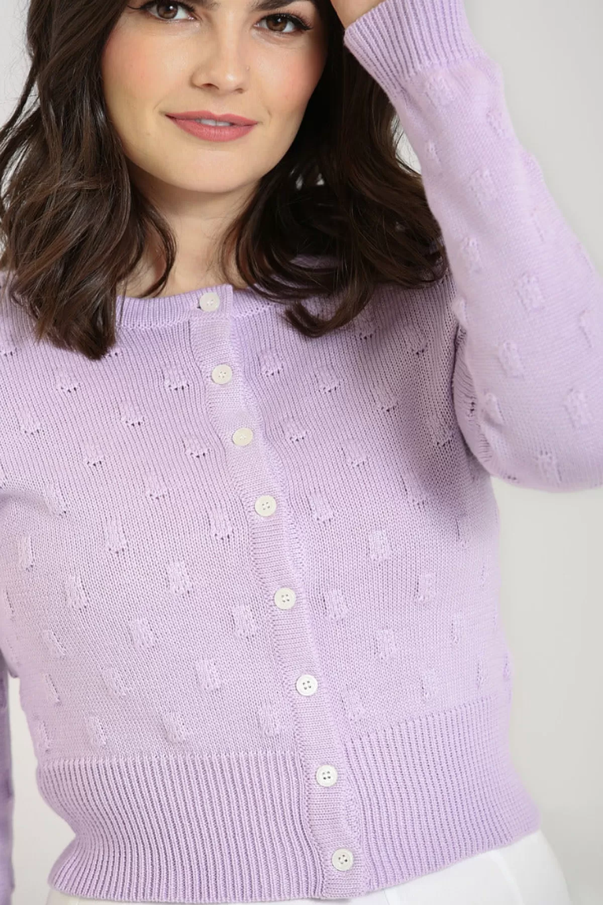 Cardigans*Hell Bunny Mallow Cardigan Lavender