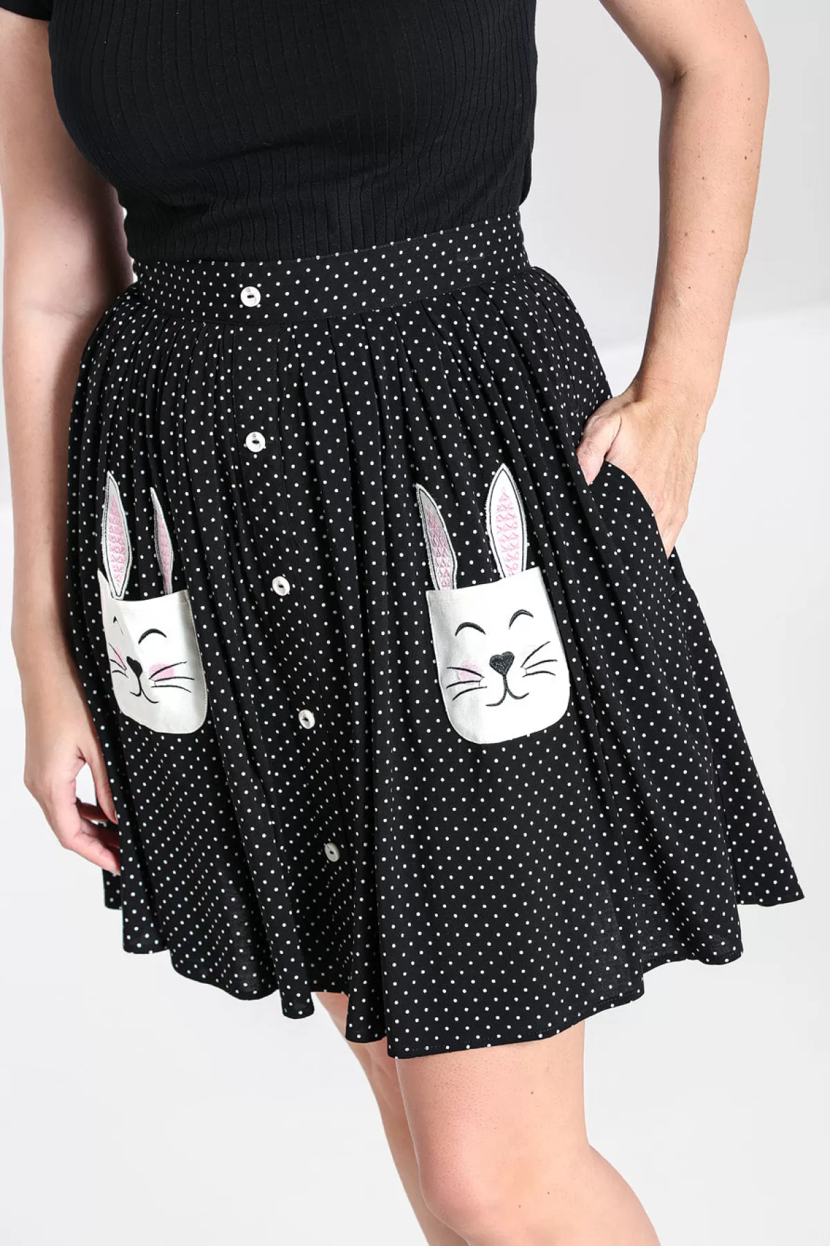 Mini Skirts*Hell Bunny Miffy Mini Skirt Black