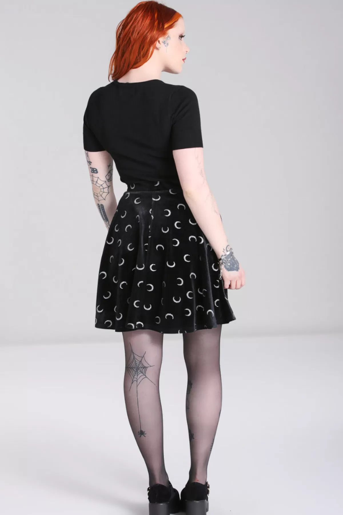 Mini Skirts*Hell Bunny Misty Moon Skirt Black