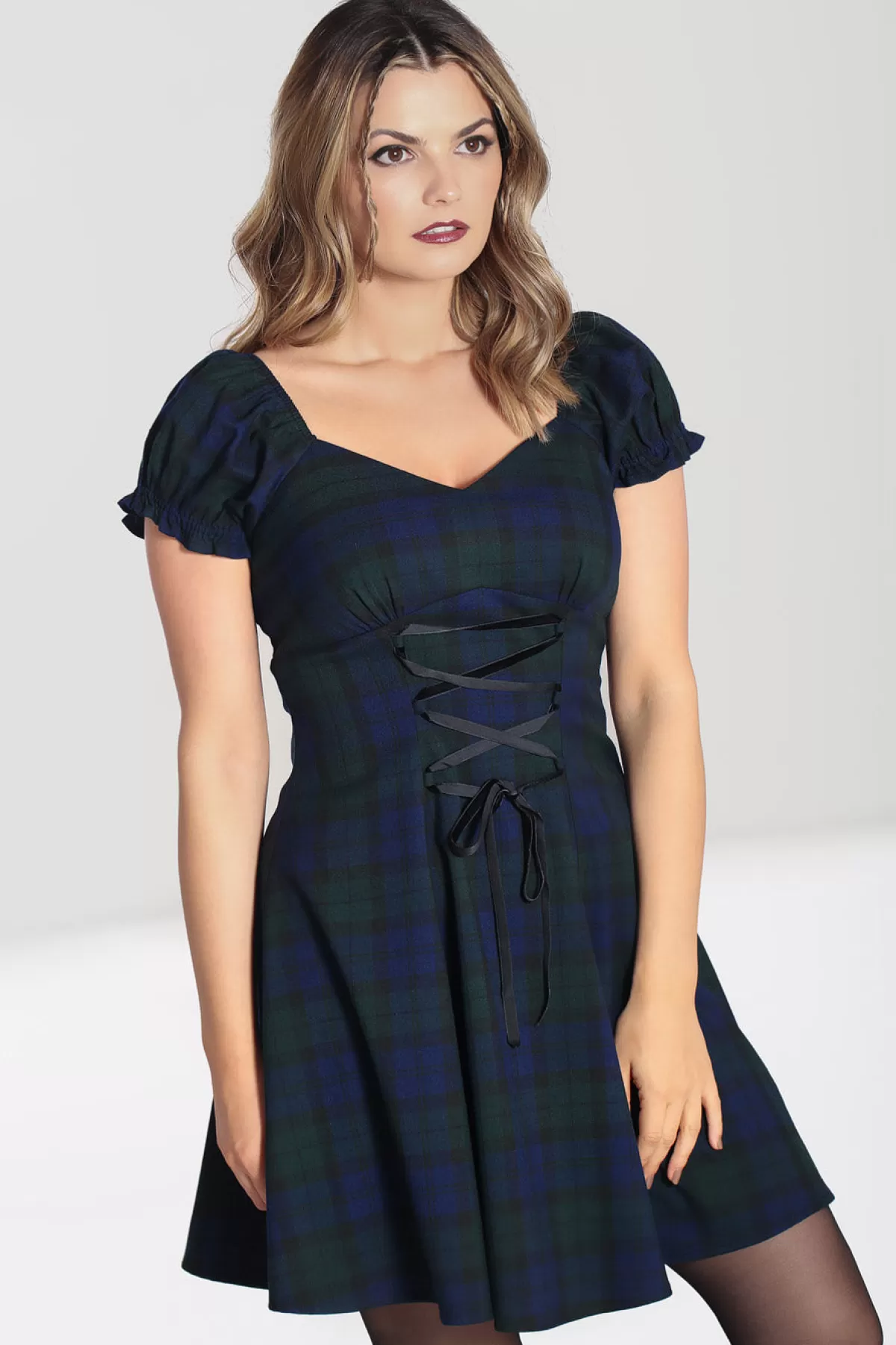 Mini Dresses*Hell Bunny Nora Mini Dress Dublin - Tartan