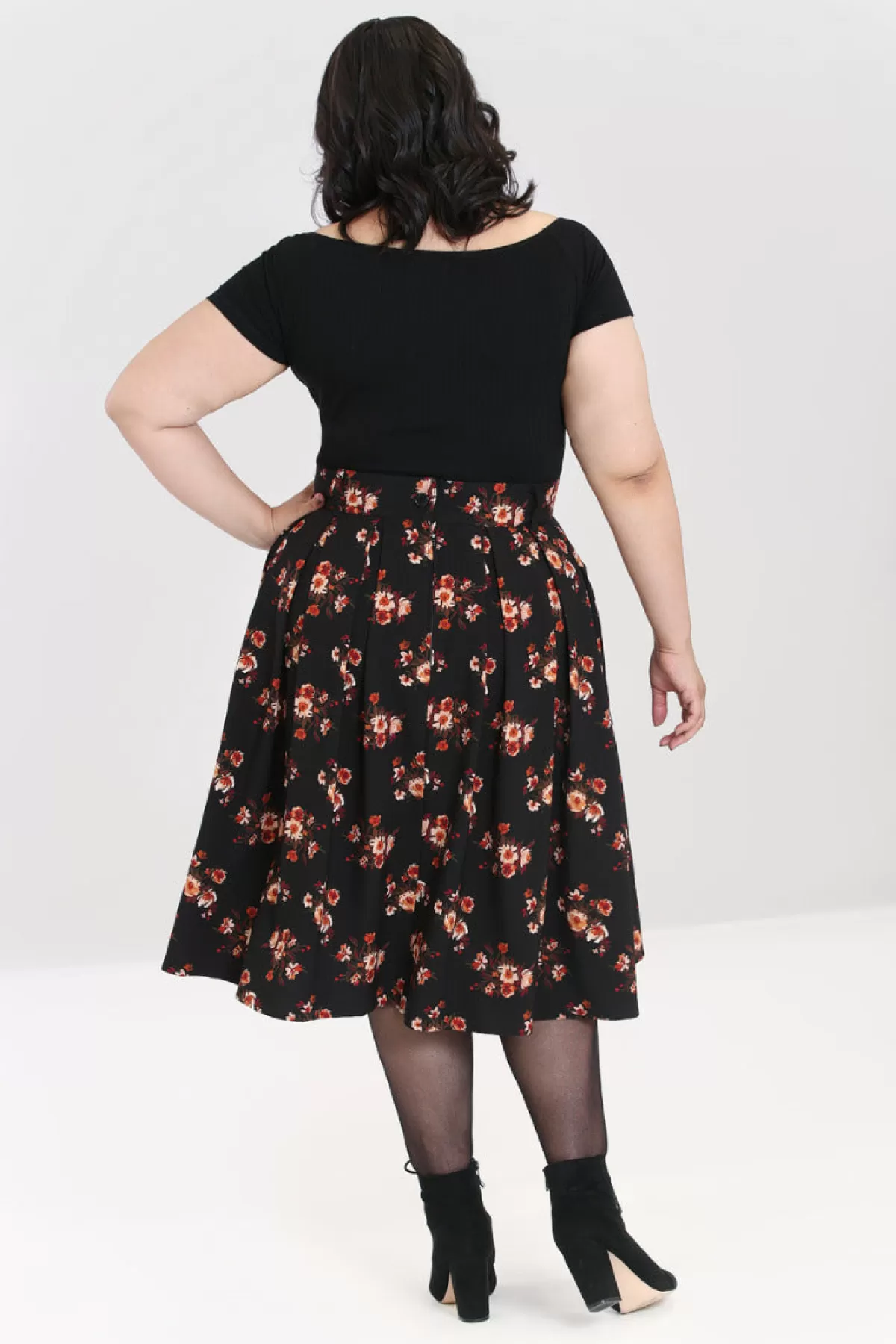 Midi Skirts*Hell Bunny Orla Skirt Black