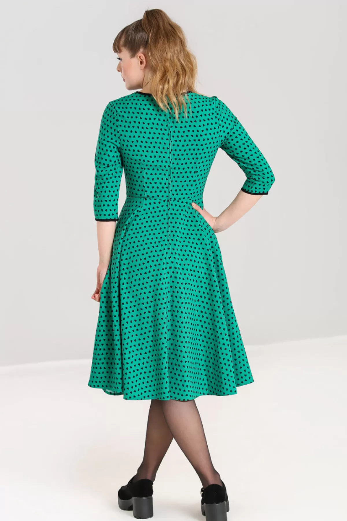 Midi Dresses*Hell Bunny Paradisum 50'S Dress Green