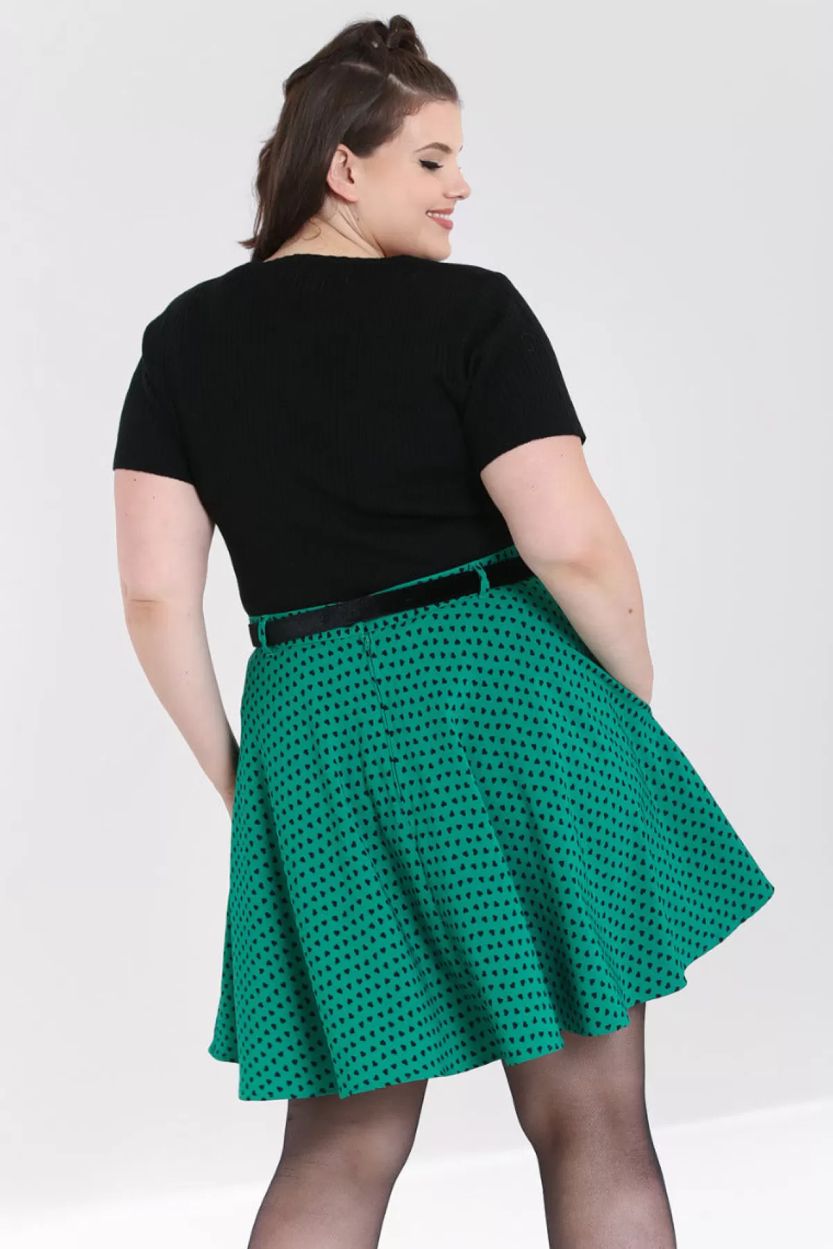 Mini Skirts*Hell Bunny Paradisum Mini Skirt Green