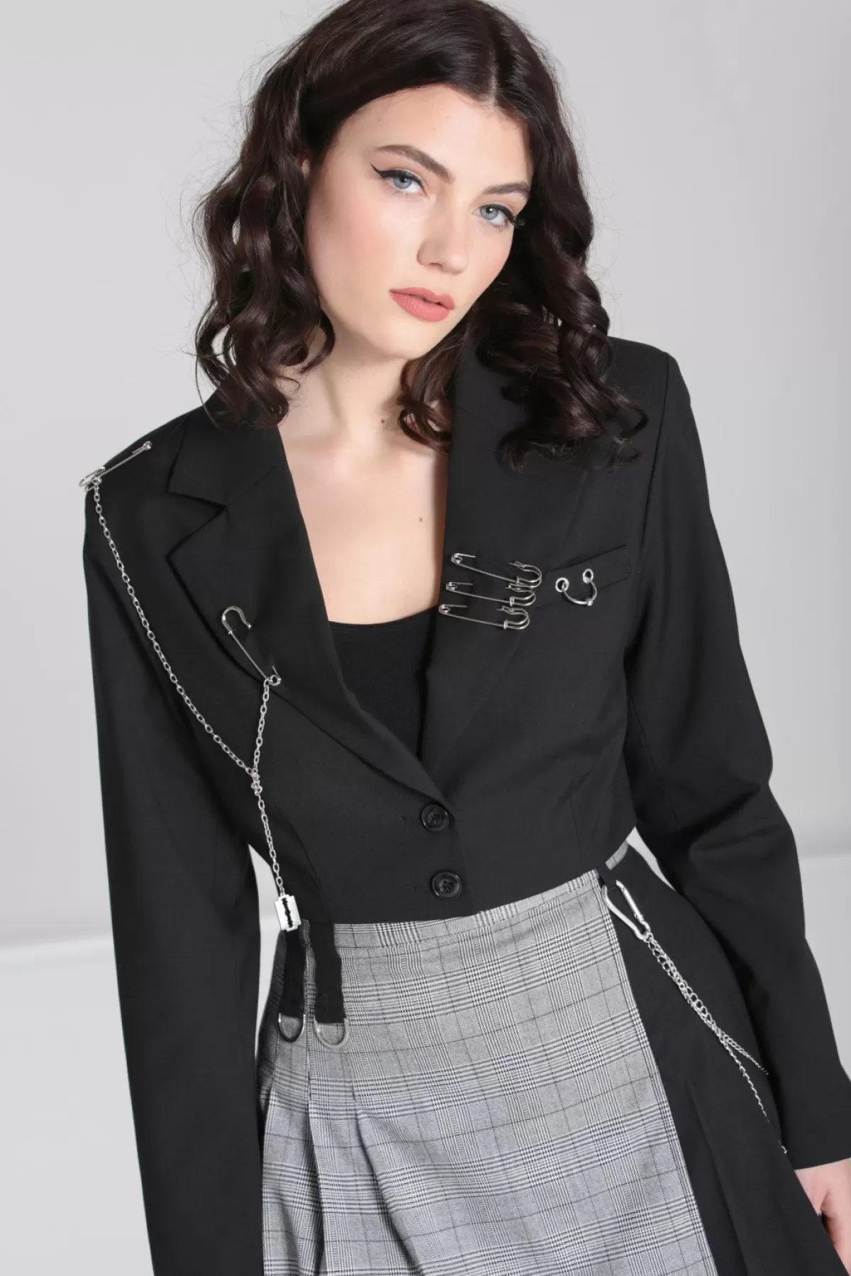 Jackets*Hell Bunny Rebellion Blazer Black