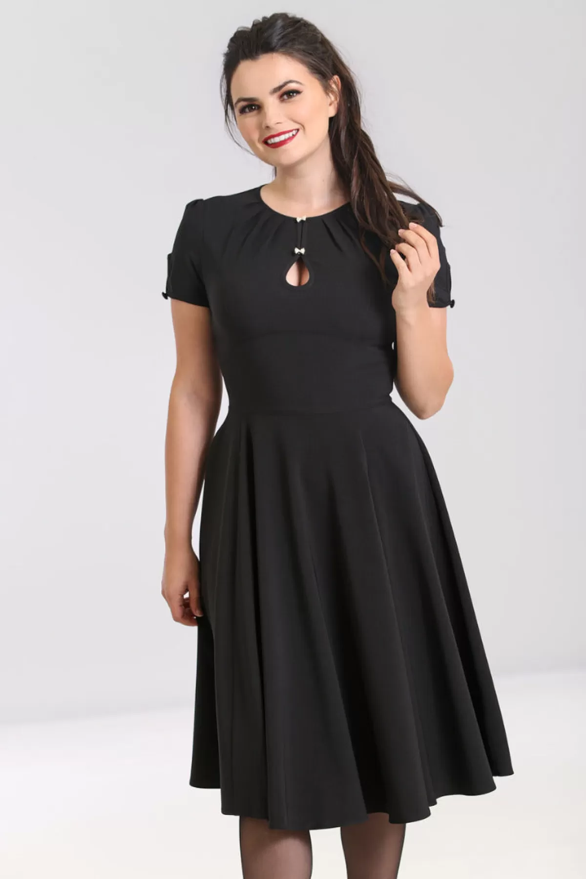 Midi Dresses*Hell Bunny Riley Dress Black