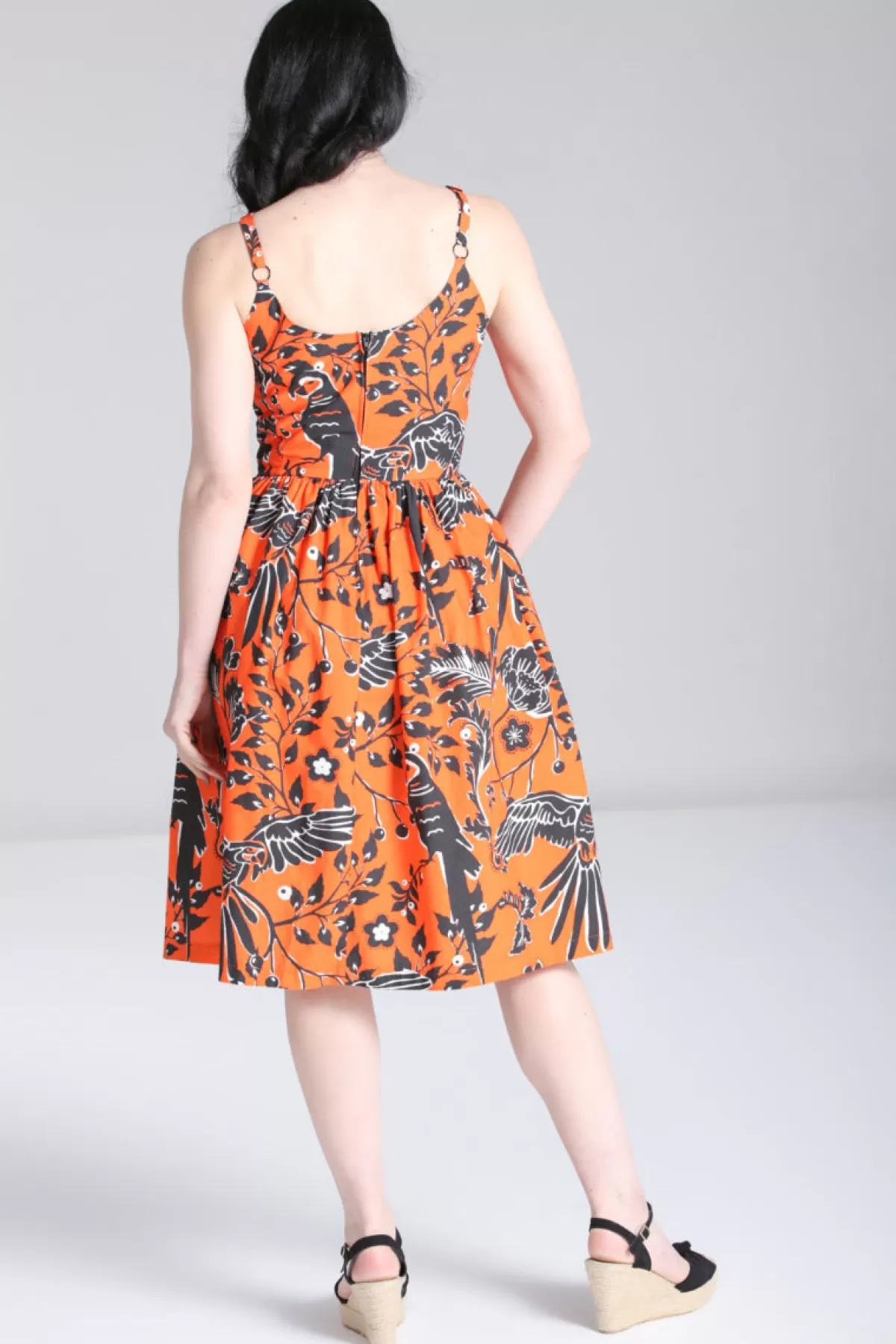 Midi Dresses*Hell Bunny Rio Dress Orange