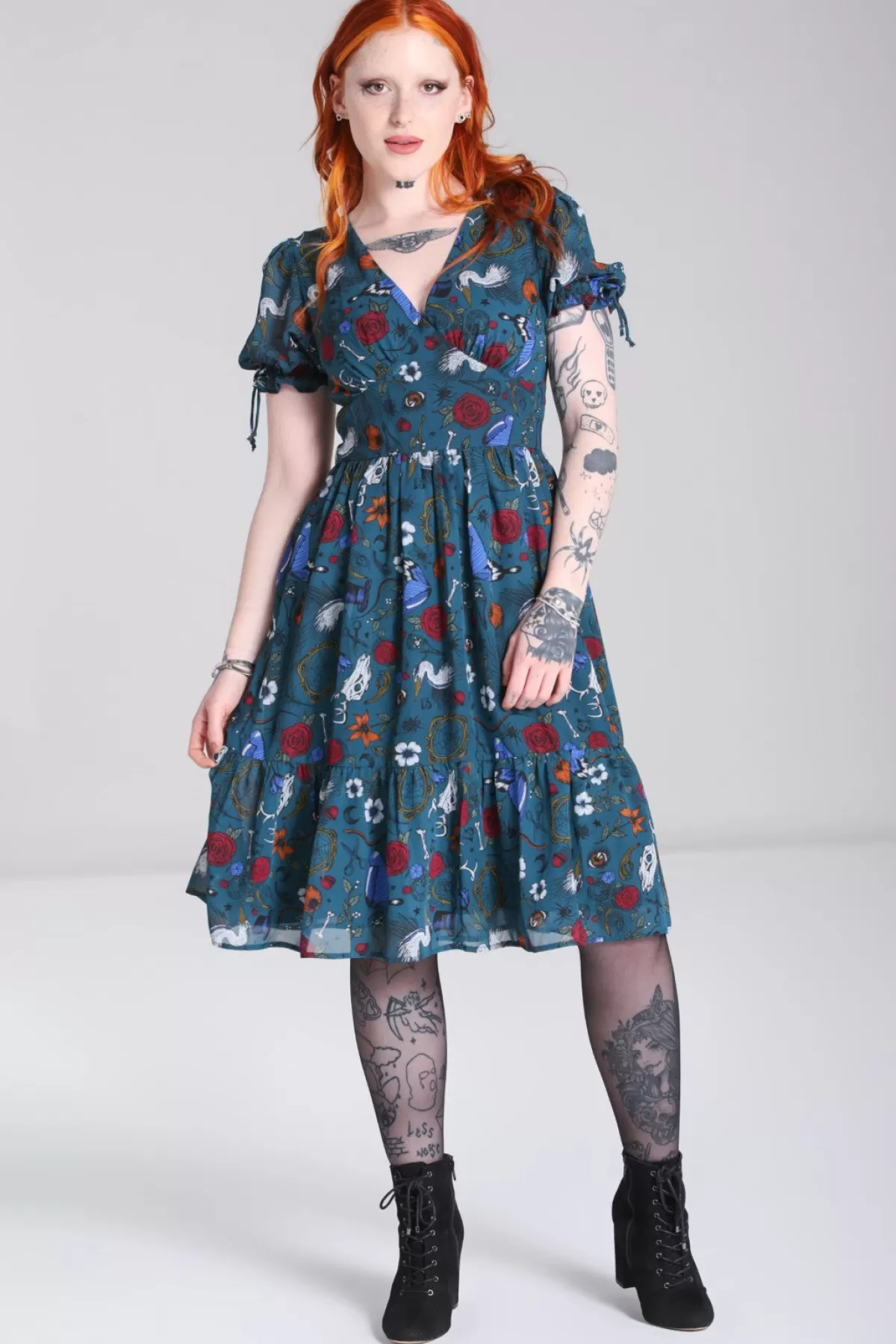 Midi Dresses*Hell Bunny Sianna Midi Dress Teal