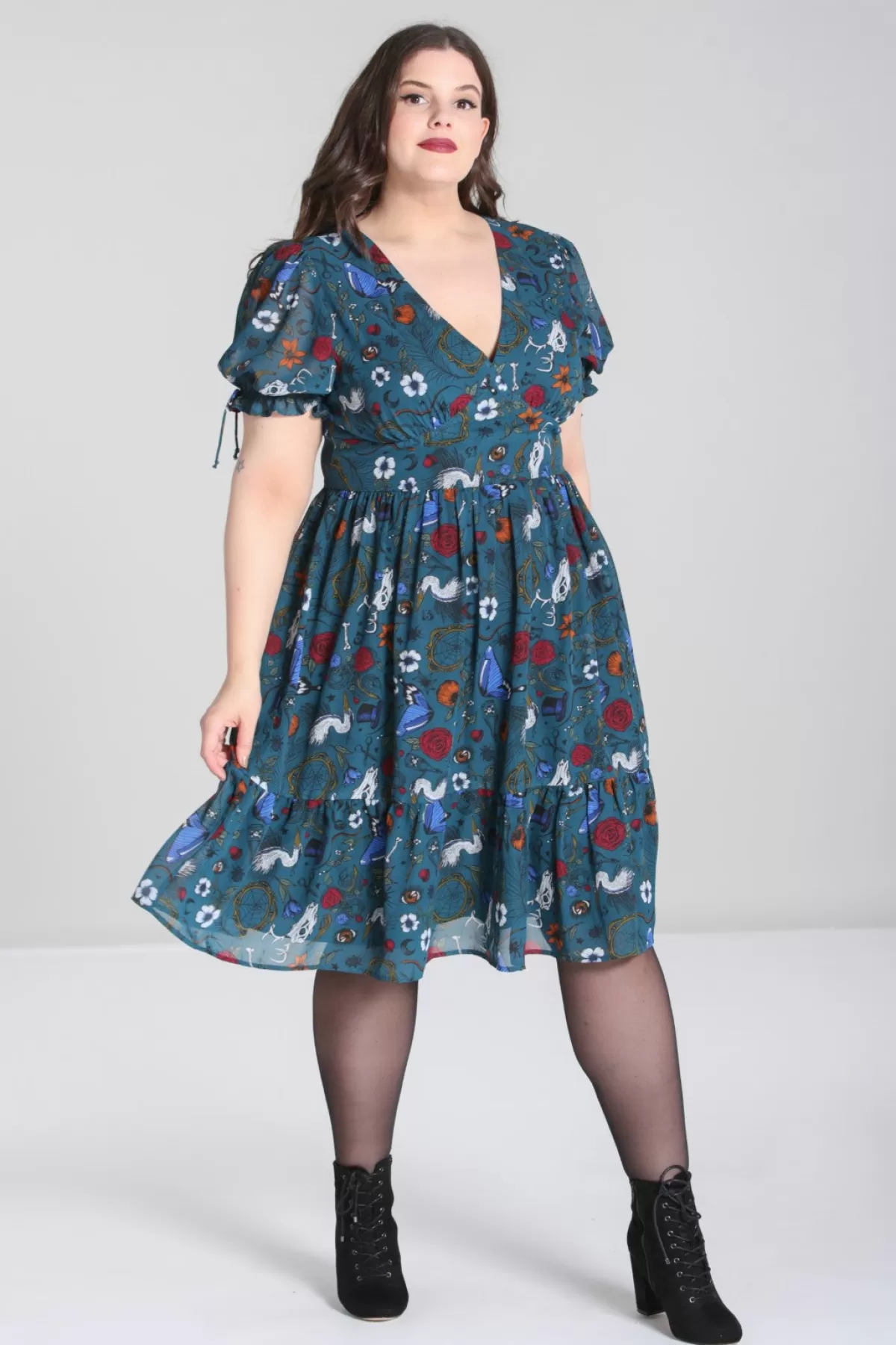 Midi Dresses*Hell Bunny Sianna Midi Dress Teal