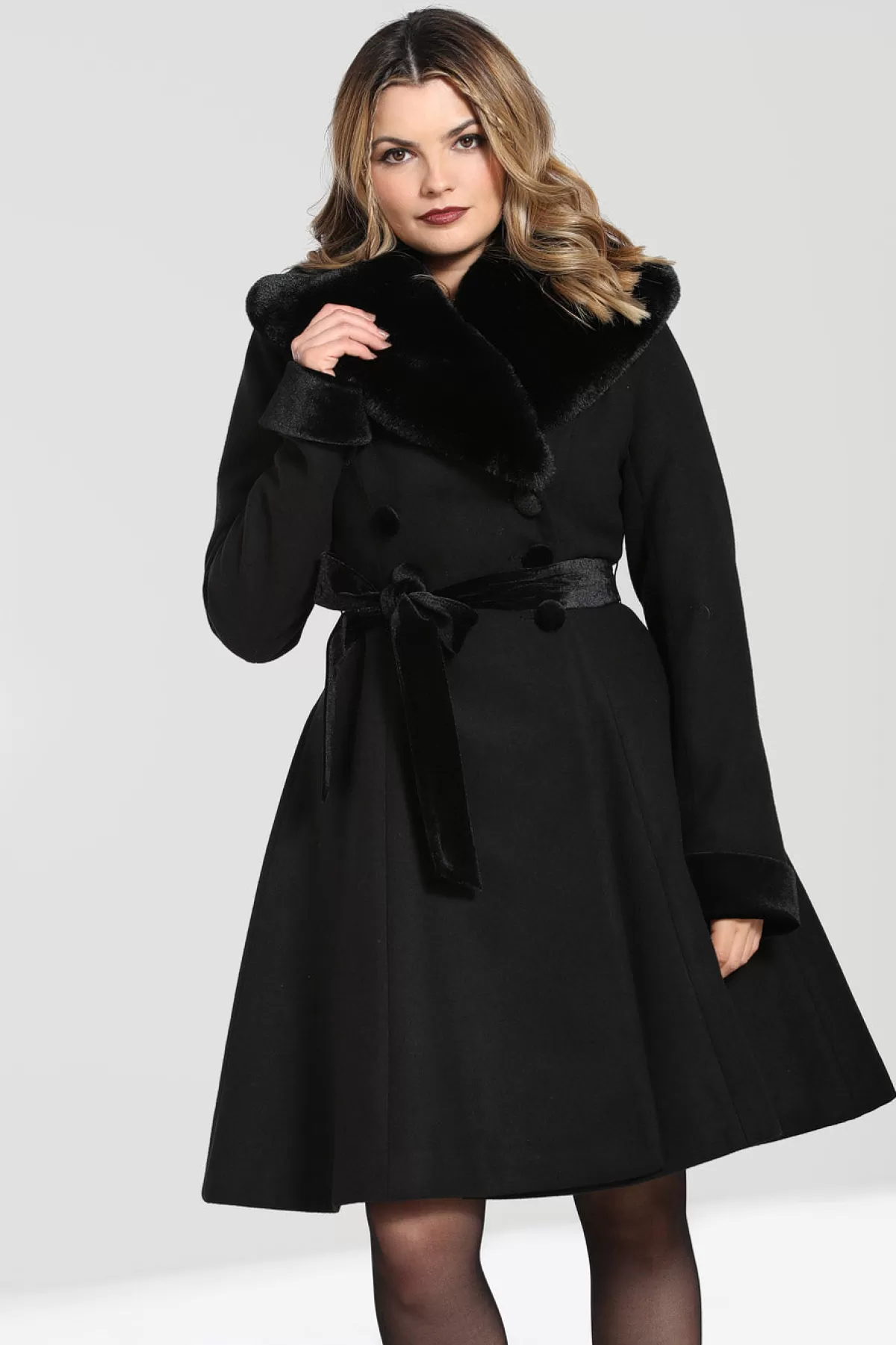 Coats*Hell Bunny Simone Coat Black