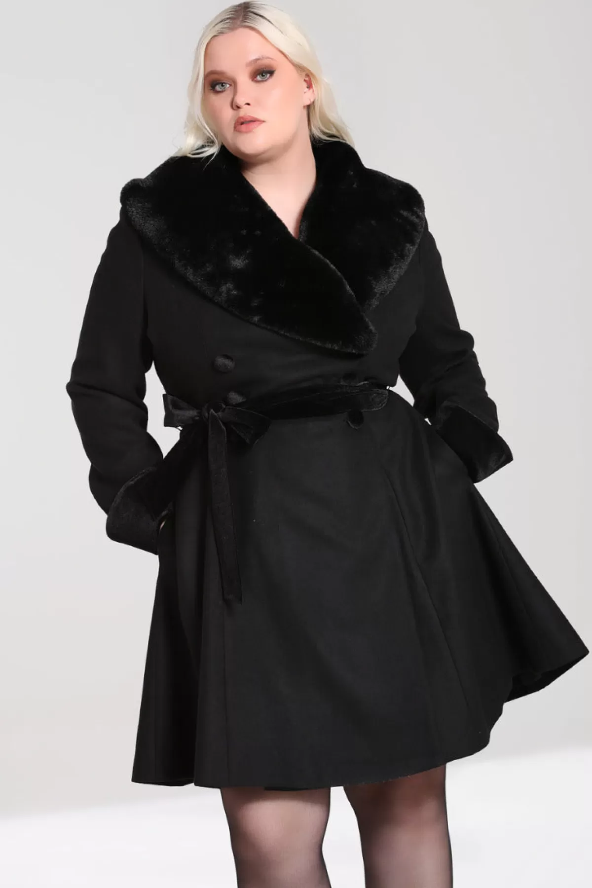 Coats*Hell Bunny Simone Coat Black