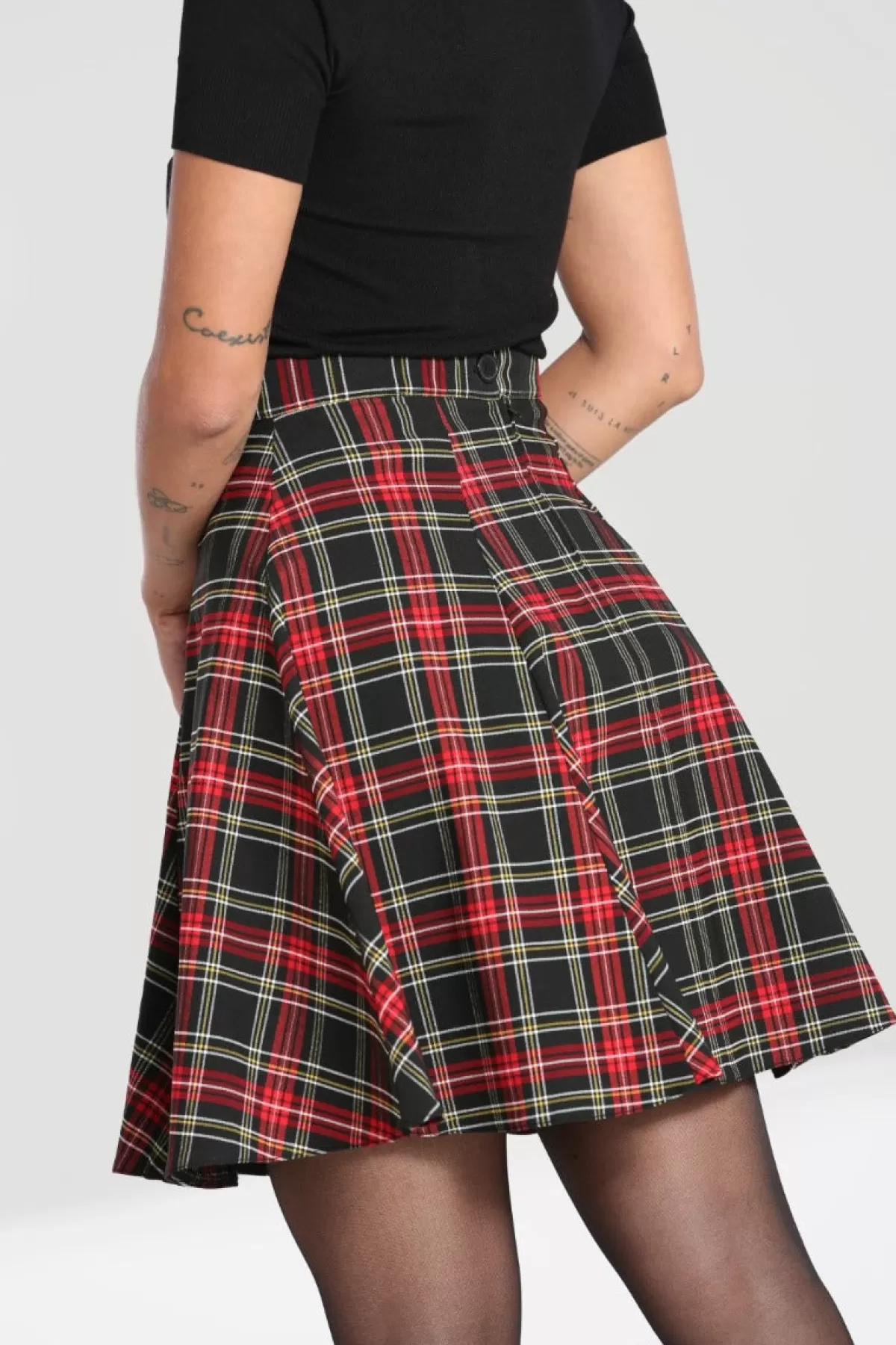 Mini Skirts*Hell Bunny Smith Skirt Black