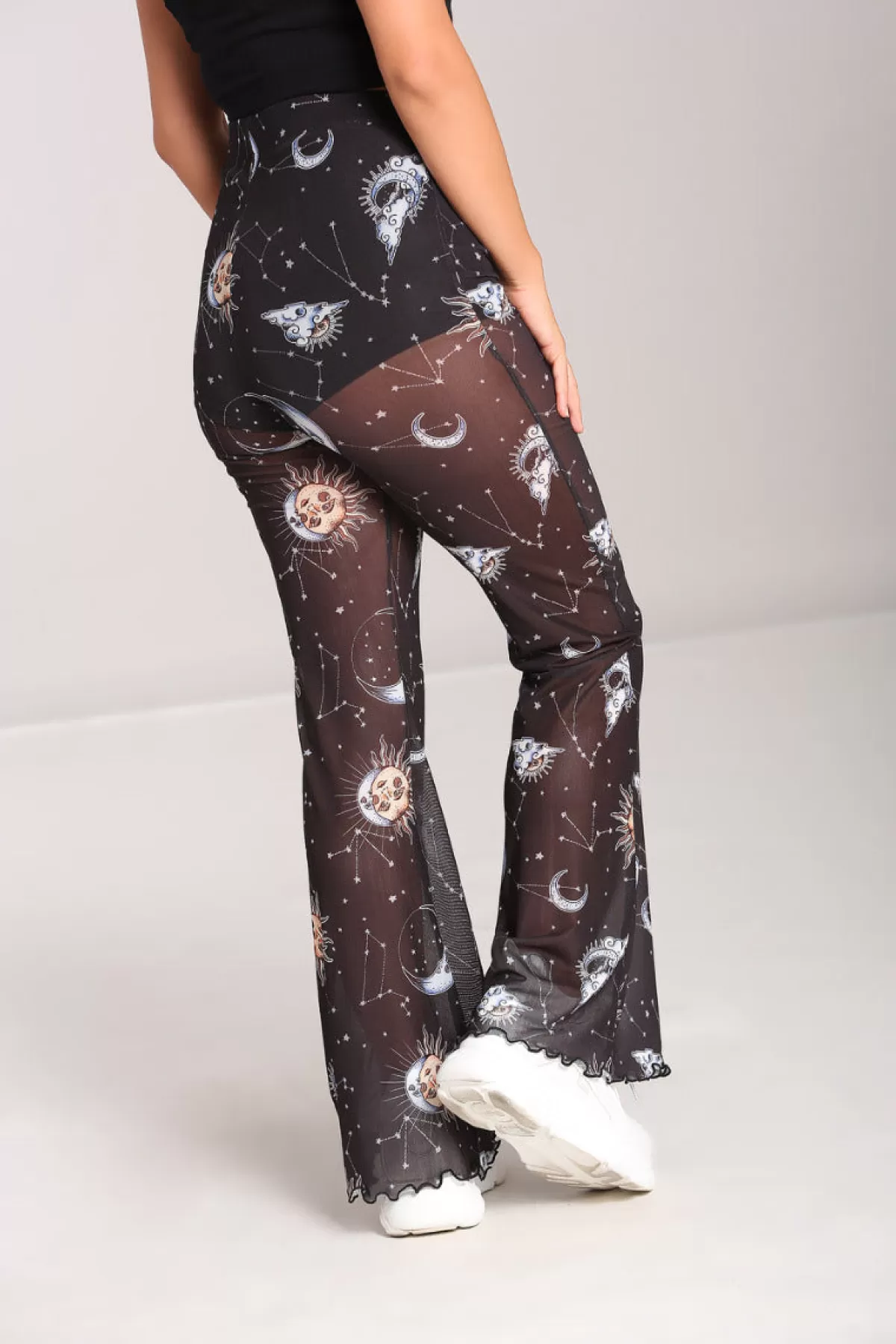 Trousers*Hell Bunny Solaris Mesh Trousers Black