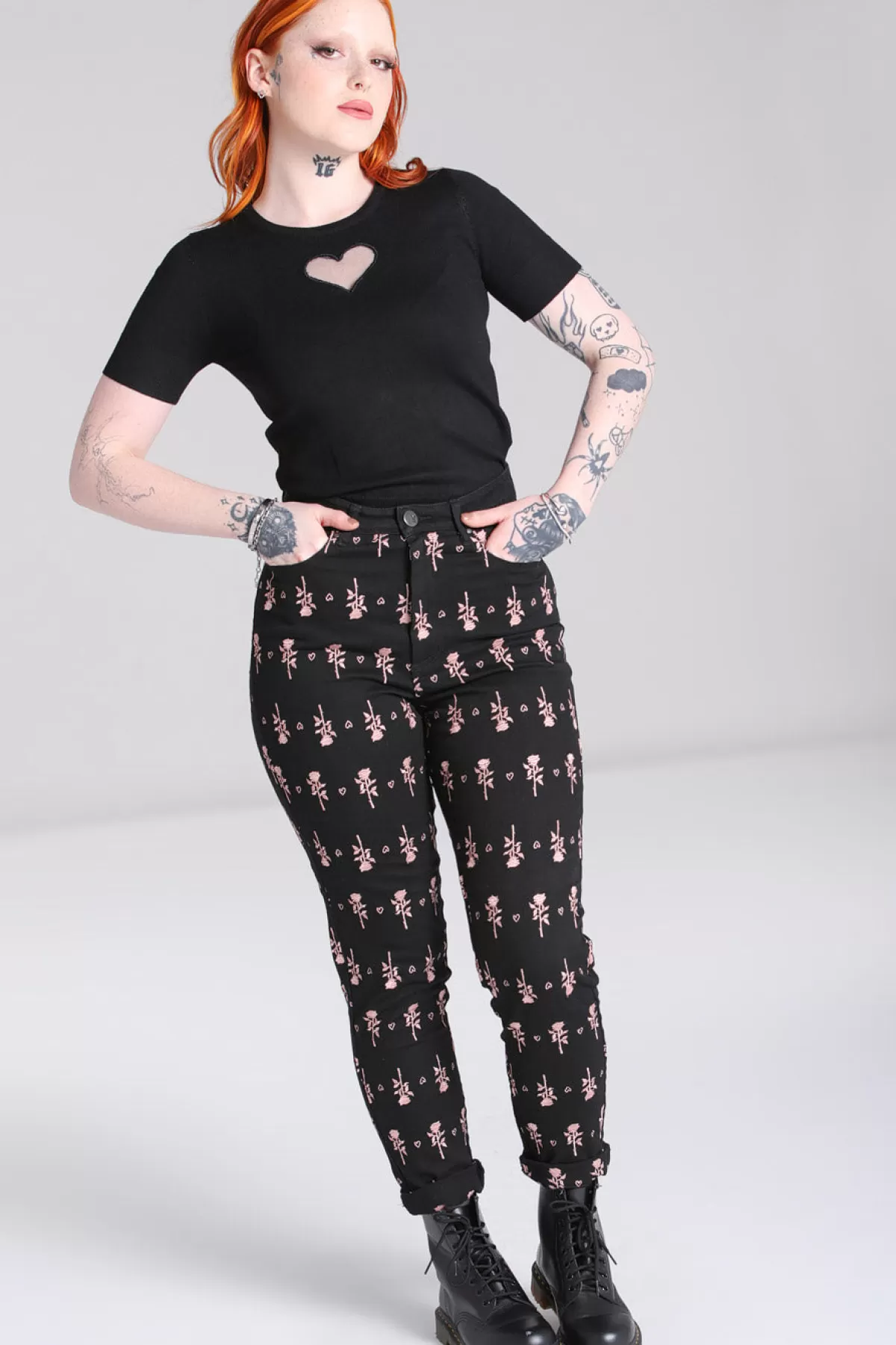 Blouses*Hell Bunny The Lover Jeans Black