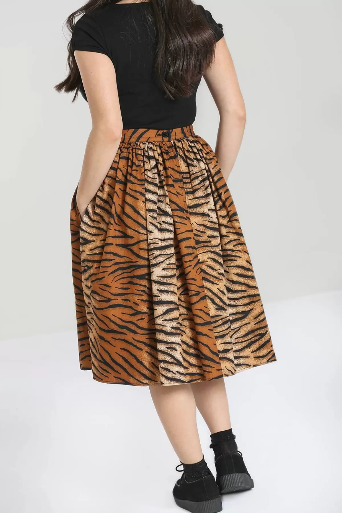 Midi Skirts*Hell Bunny Tora 50'S Skirt Brown