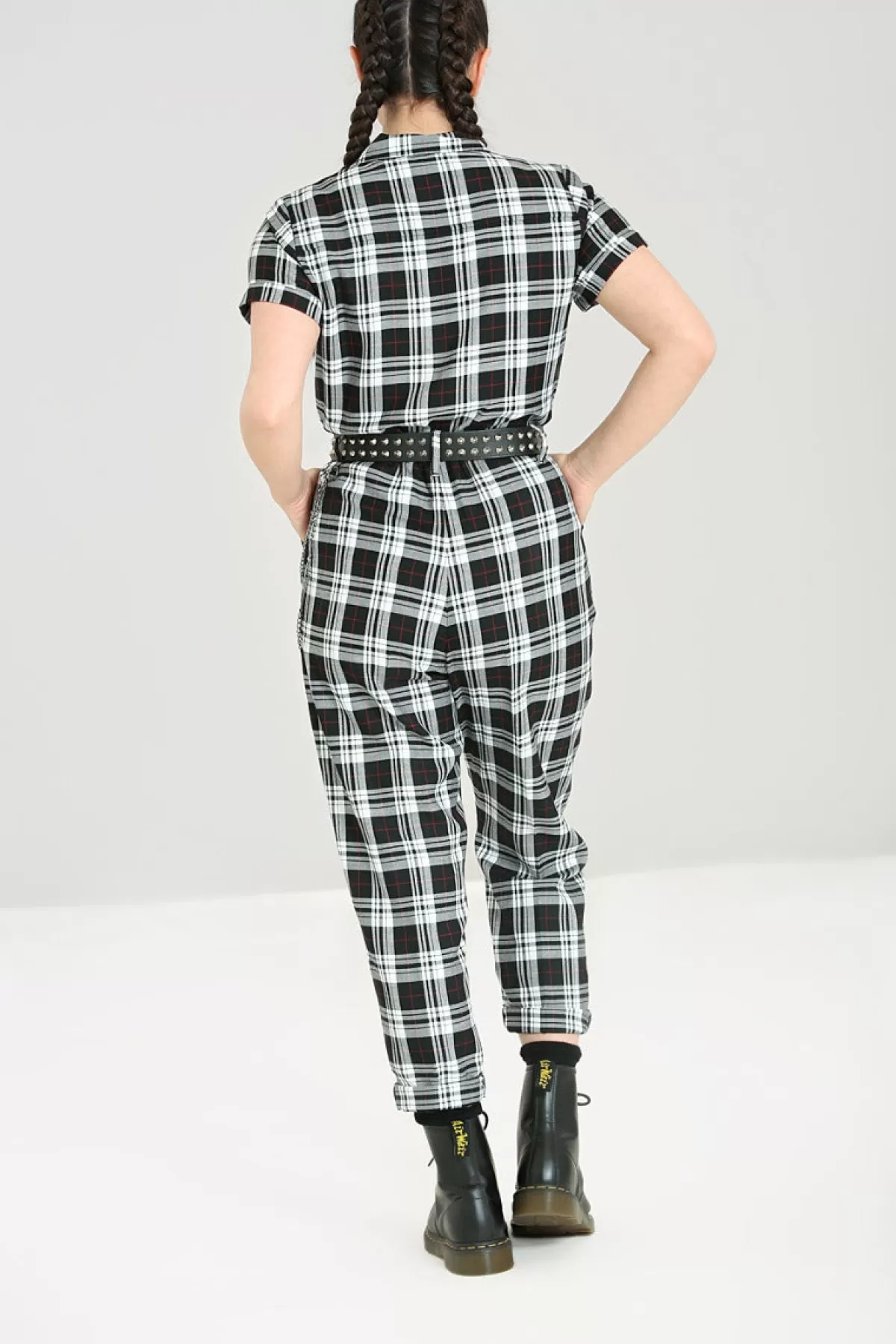 Jumpsuits & Playsuits*Hell Bunny Vernon Boilersuit Black / White