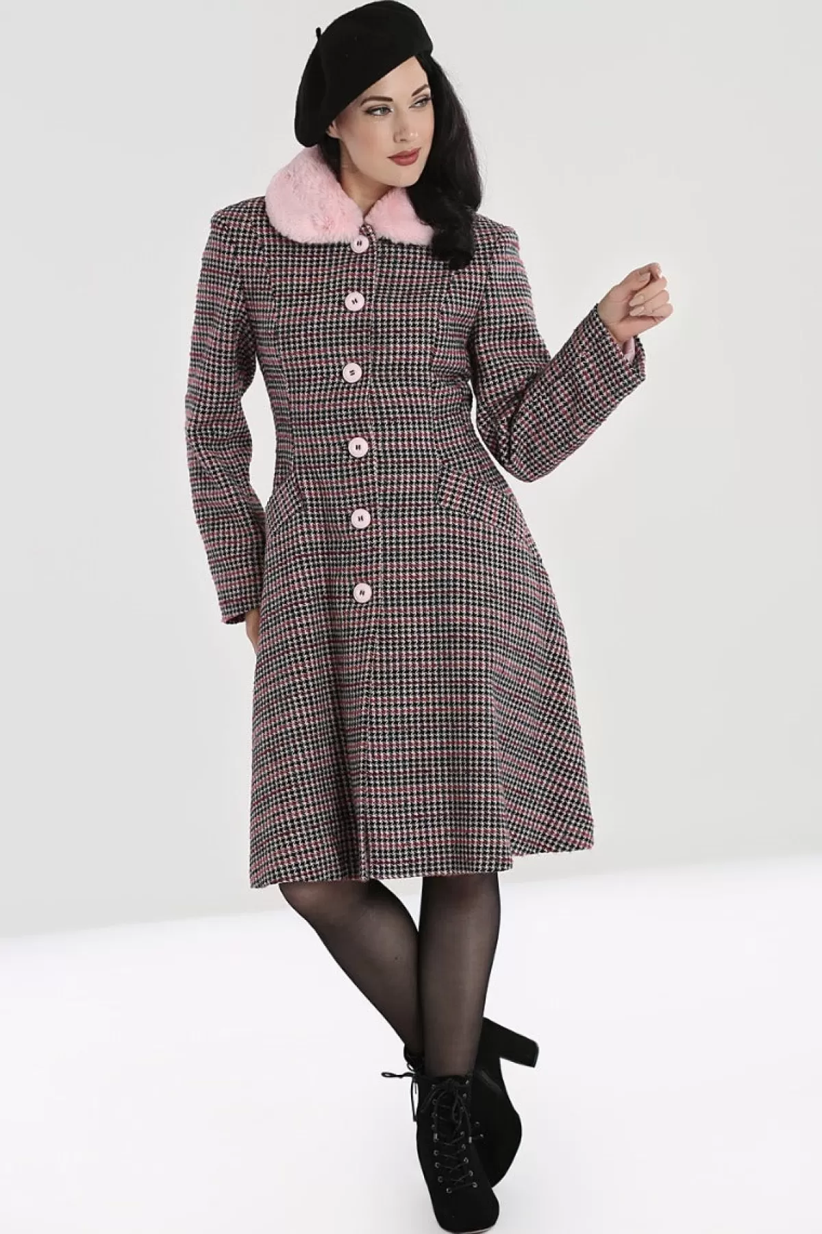 Coats*Hell Bunny Watson Coat Pink