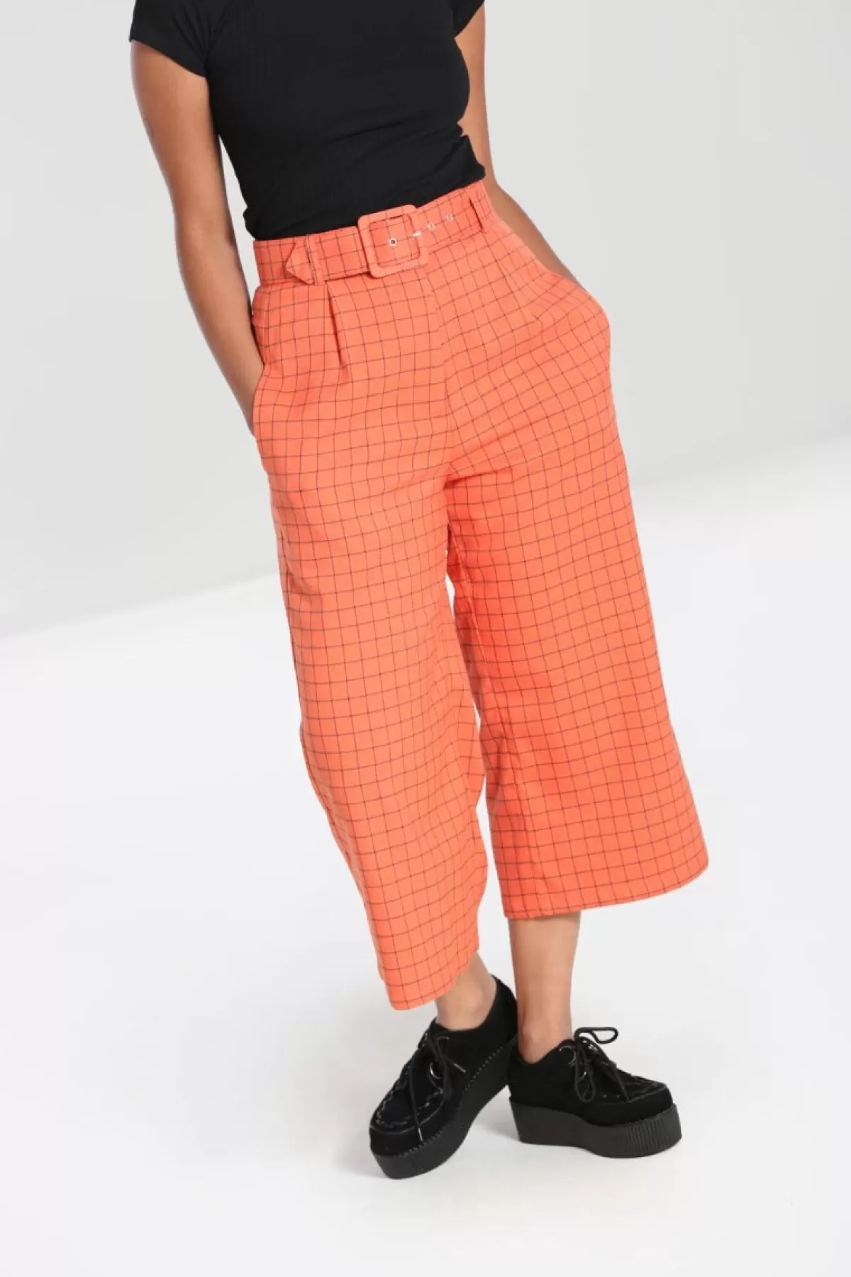 Trousers*Hell Bunny Zora Trousers Orange