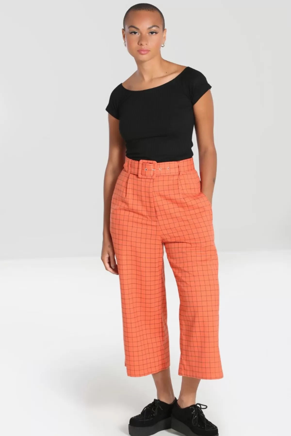 Trousers*Hell Bunny Zora Trousers Orange